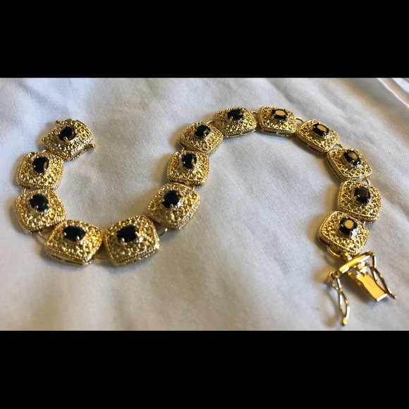 7.0 TVW sapphire bracelet w/ 18-karat yellow gold - Picture 8 of 8